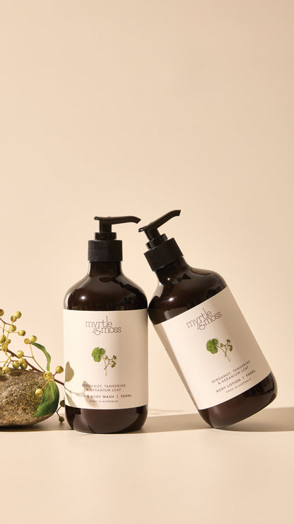 Myrtle & Moss Signature Hand & Body Wash Mandarin, Lemon Myrtle & Orange Peel 500mL
