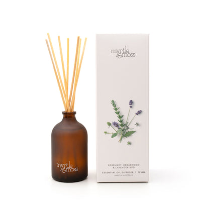 Myrtle & Moss Signature Essential Oil Diffuser Rosemary, Cedarwood & Lavender Bud 125mL