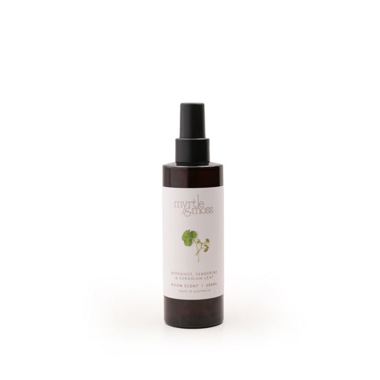 Myrtle & Moss Signature Room Scent Bergamot Rind, Tangerine & Geranium Leaf 200mL - The Perfume Company