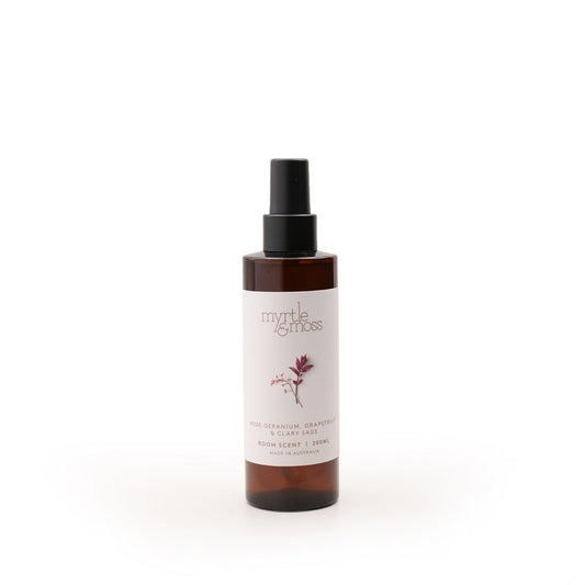 Myrtle & Moss Signature Room Scent Rose Geranium, Grapefruit & Clary Sage 200mL - The Perfume Company