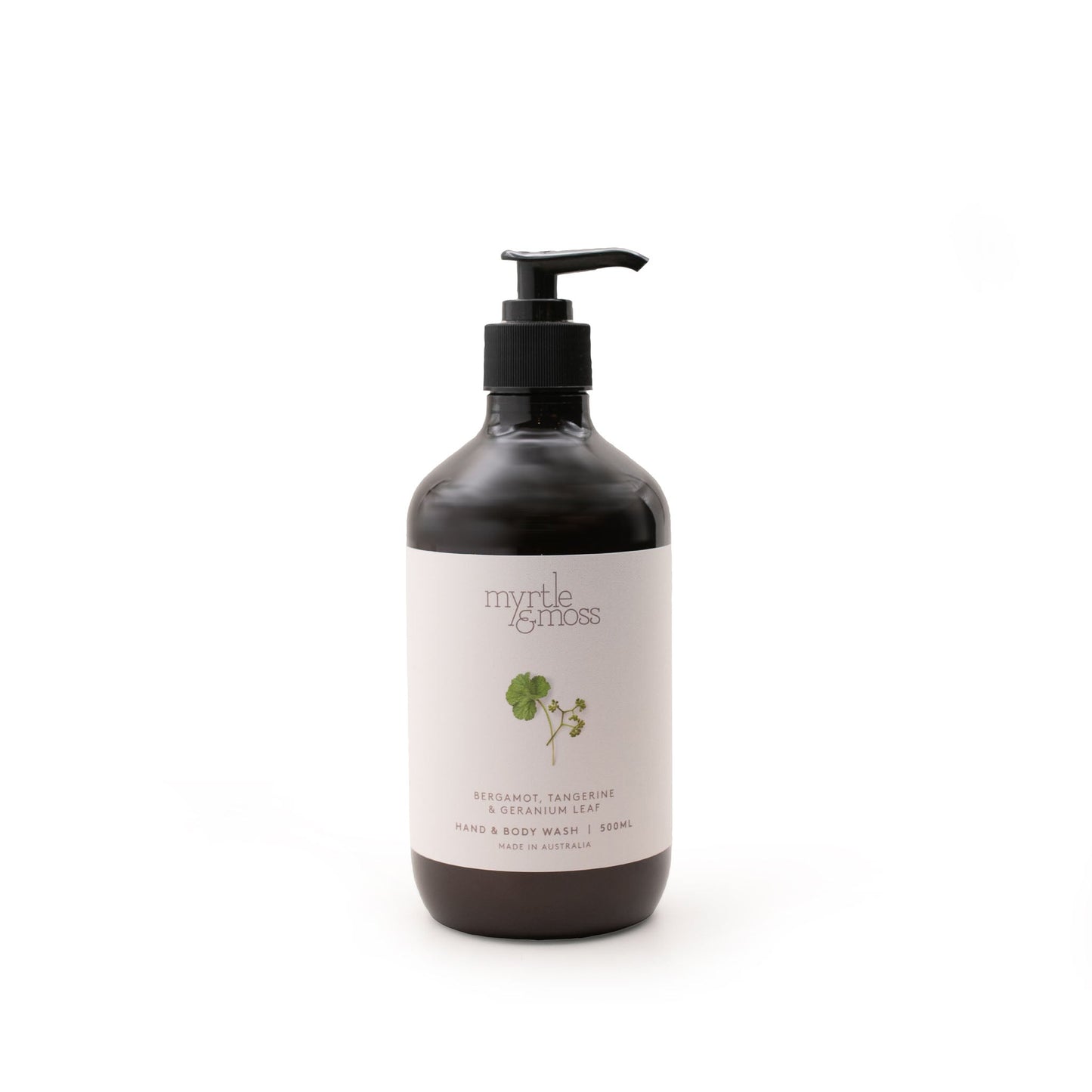 Myrtle & Moss Signature Hand & Body Wash Bergamot Rind, Tangerine & Geranium Leaf 500mL