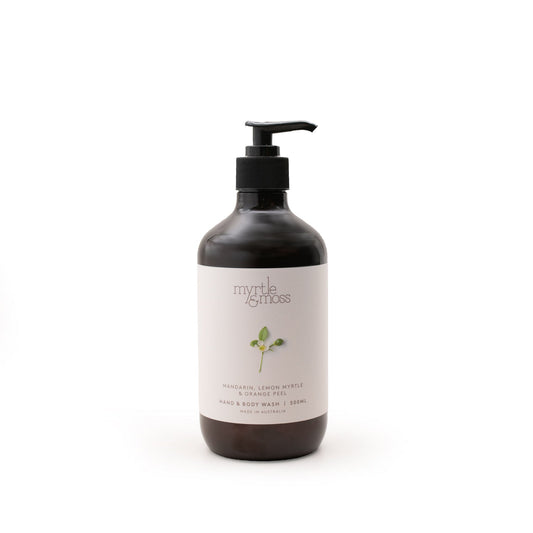 Myrtle & Moss Signature Hand & Body Wash Mandarin, Lemon Myrtle & Orange Peel 500mL - The Perfume Company