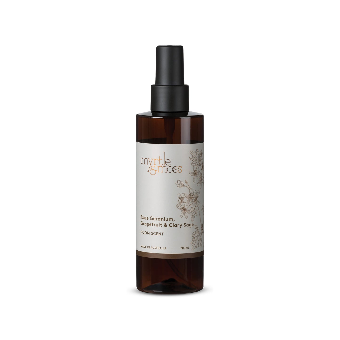 Myrtle & Moss Signature Room Scent Rose Geranium, Grapefruit & Clary Sage 200mL