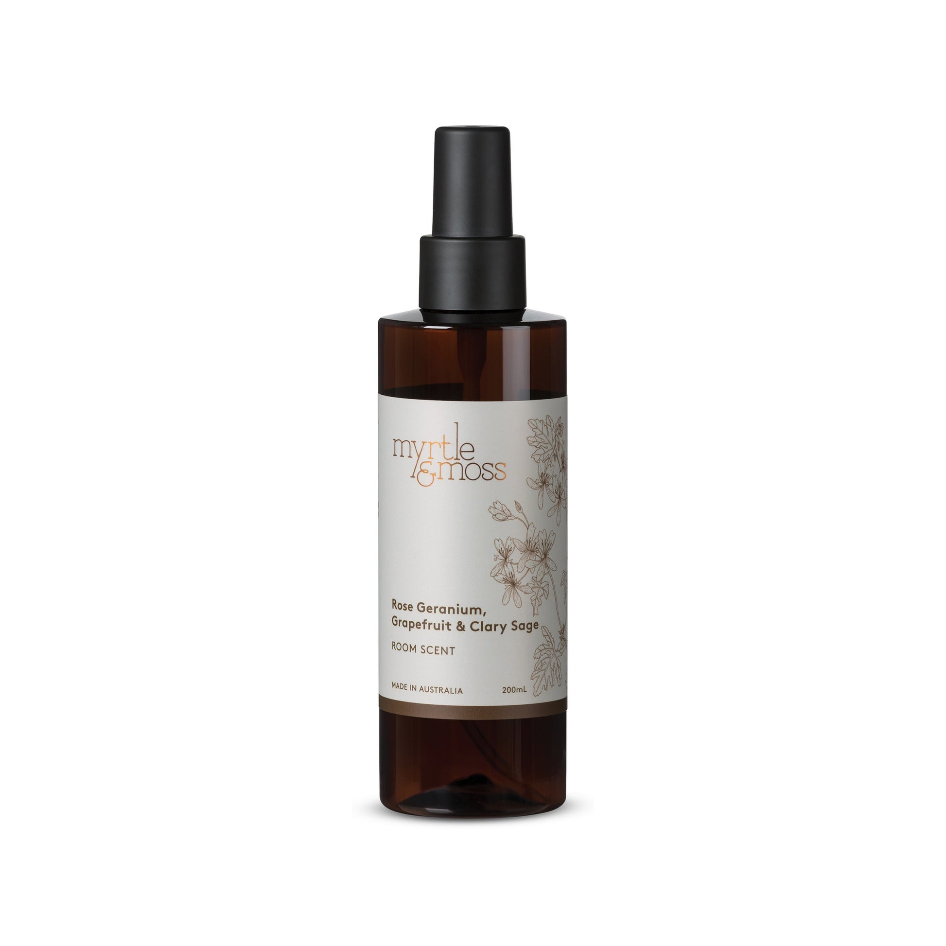 Myrtle & Moss Signature Room Scent Rose Geranium, Grapefruit & Clary Sage 200mL
