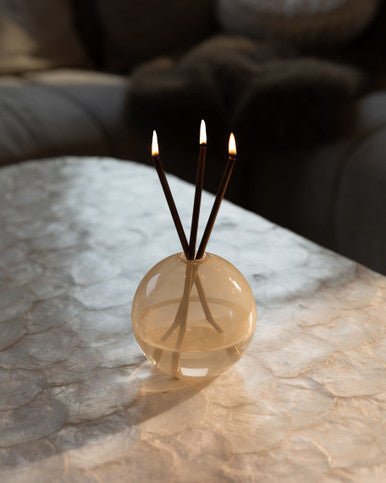 Everlasting Candle Co - Everlasting Candle Co Neva Signature Set - Pampas Vase & Black Candle Sticks - The Perfume Company