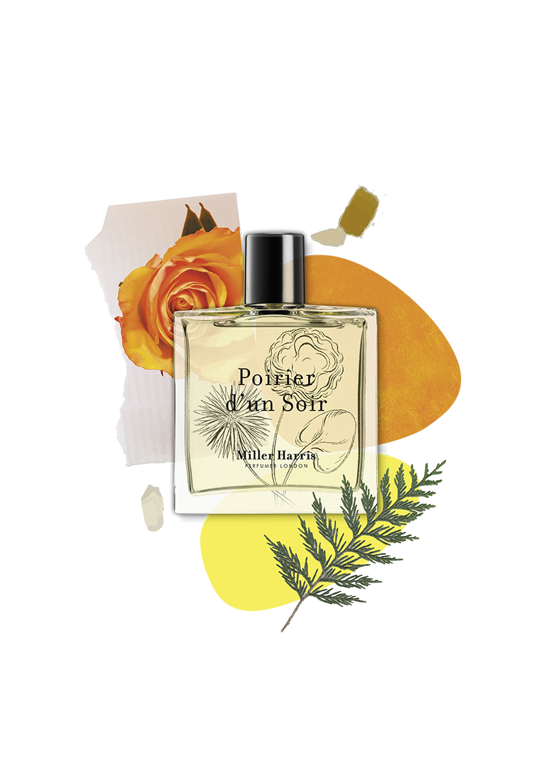 Miller Harris Poirier D'un Soir official pear and rose styled image