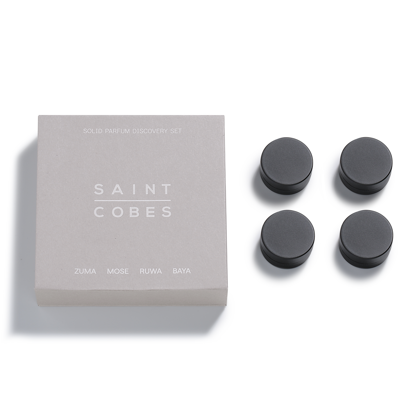 Saint Cobes Solid Parfum Discovery Set 4 Scents Zuma Mose Ruwa Baya