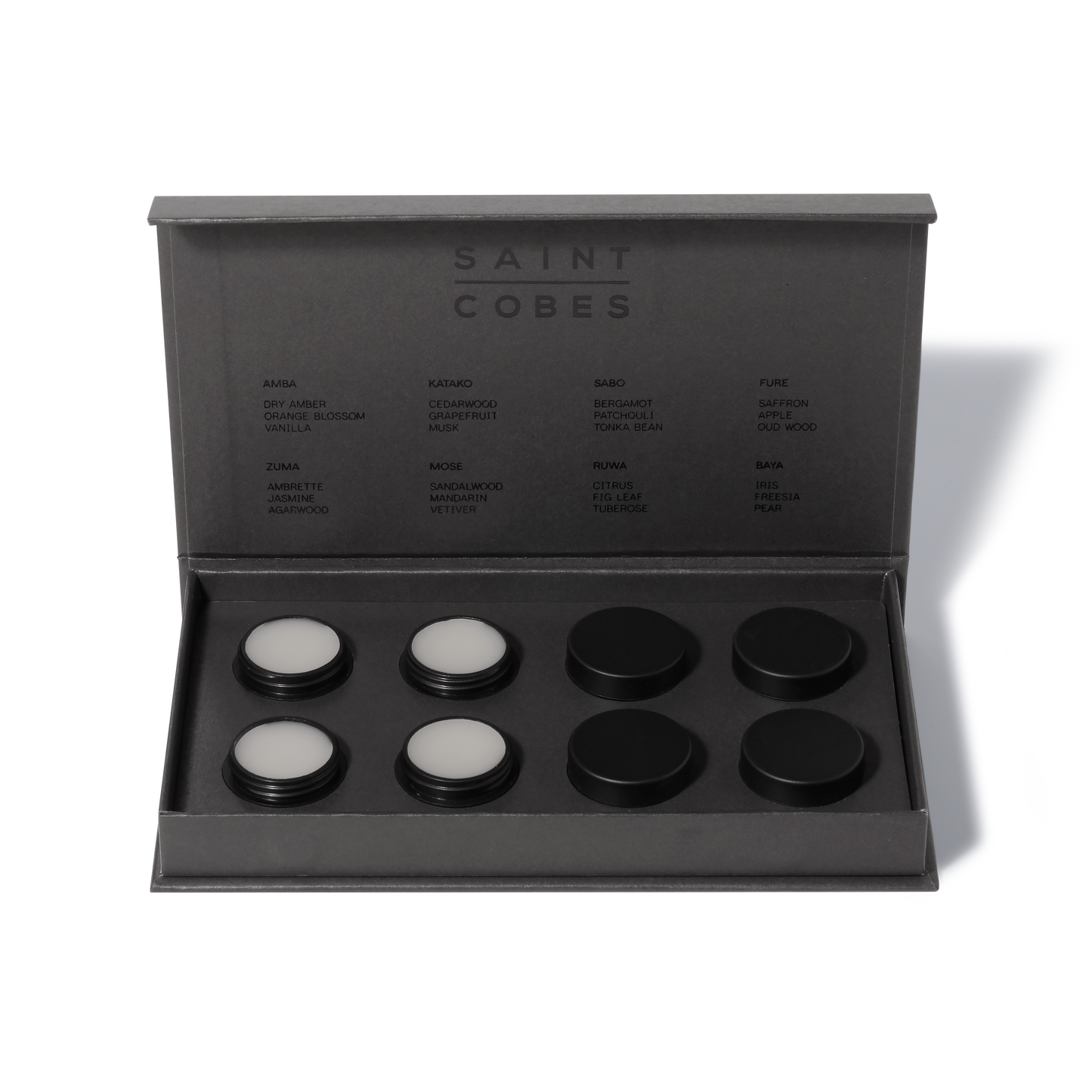 Saint Cobes Solid Parfum Discovery Set 4 Scents Zuma Mose Ruwa Baya