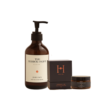 The Herbologist Citrus Radiance Wellness Trio Candle, Body Wash & Bath Salts