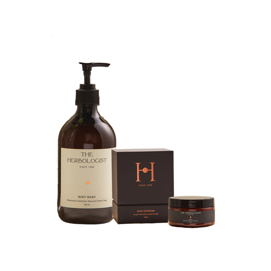 The Herbologist Ritual of Calm Botanical Trio Bath Salts, Body Wash & Candle