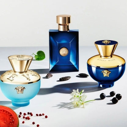 Versace Dylan Blue Pour Femme Gift Set Mini Eau de Parfum + Body Lotion + Shower Gel