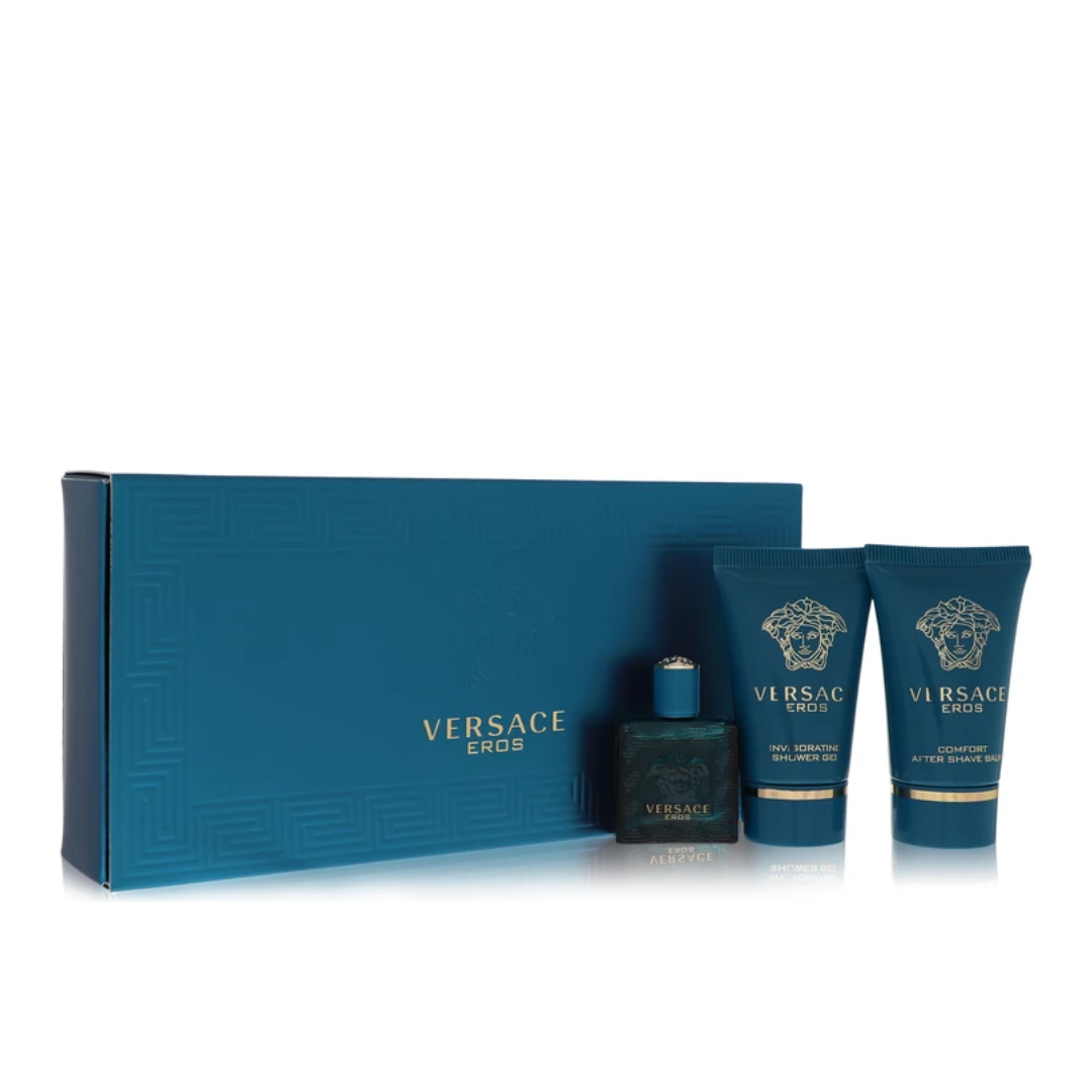 Versace Eros For Men Gift Set Mini Eau de Parfum + Body Lotion + Shower Gel