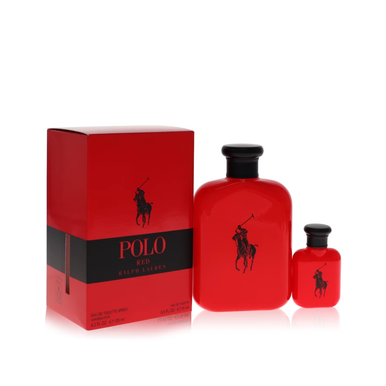 Ralph Lauren Polo Red Gift Set 125mL EDT + 15mL Mini - The Perfume Company