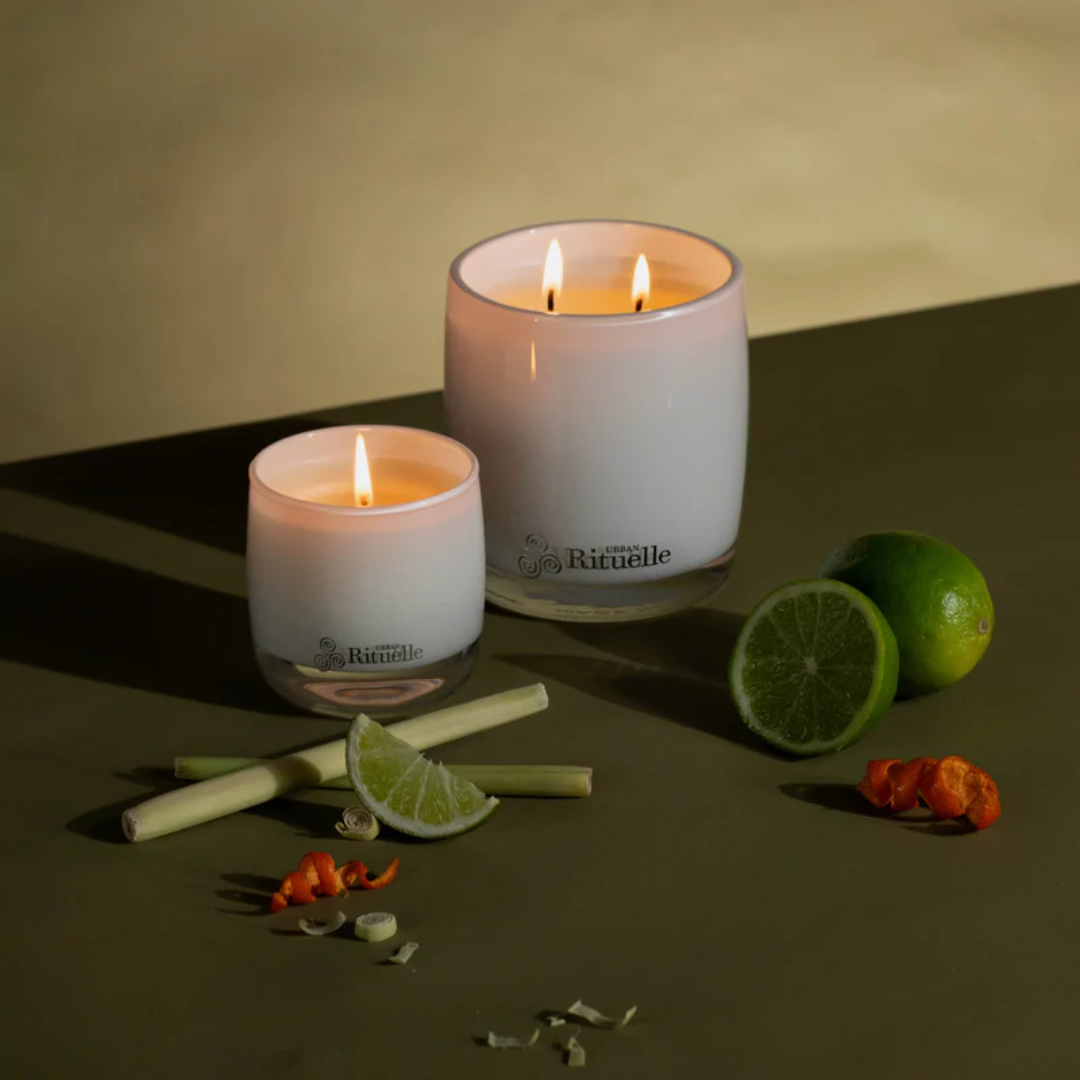 Urban Rituelle Lemongrass, Mandarin Zest, Tahitian Lime, Sandalwood Scented Soy Candle 400g
