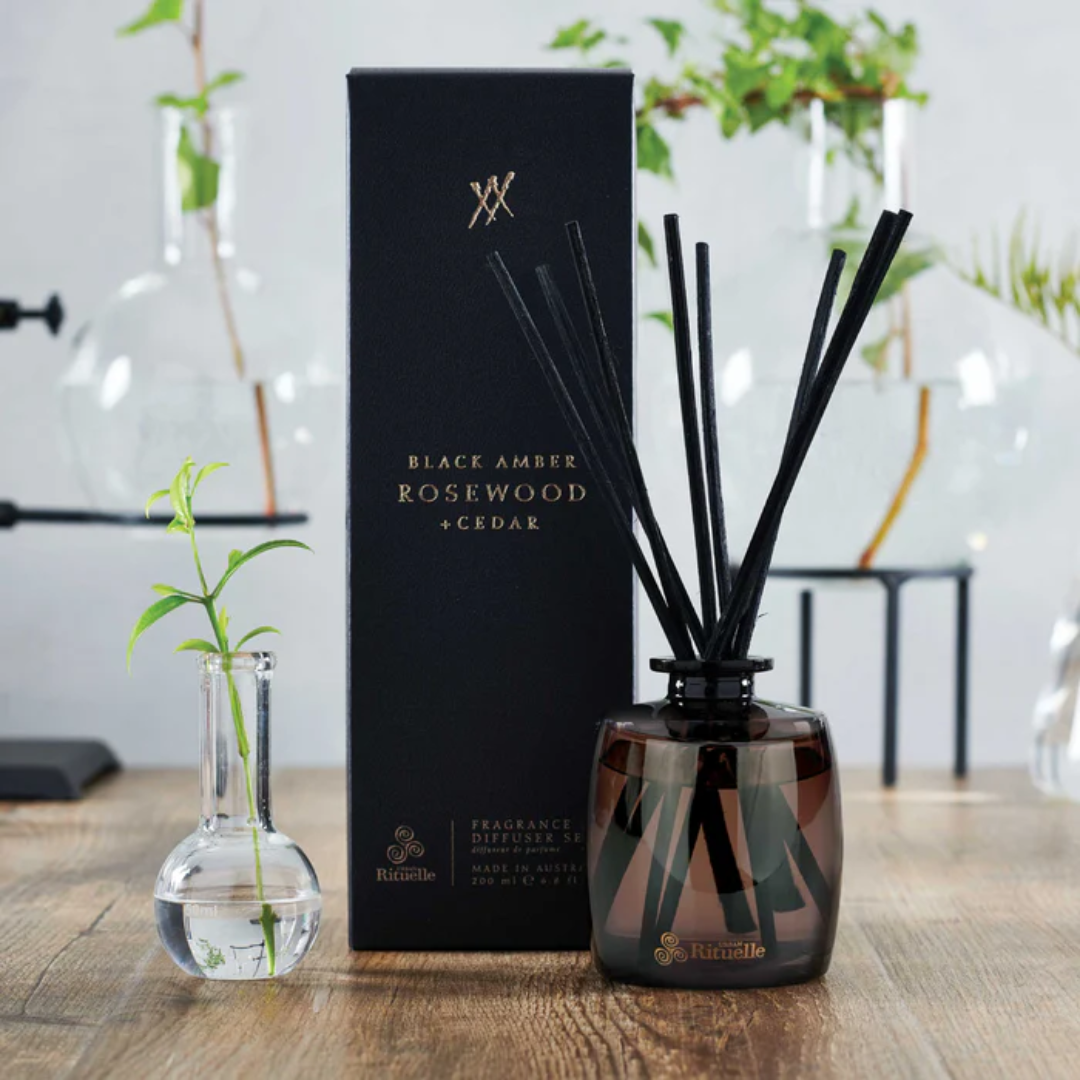 Urban Rituelle Reed Diffuser Black Amber, Rosewood & Cedar 200mL
