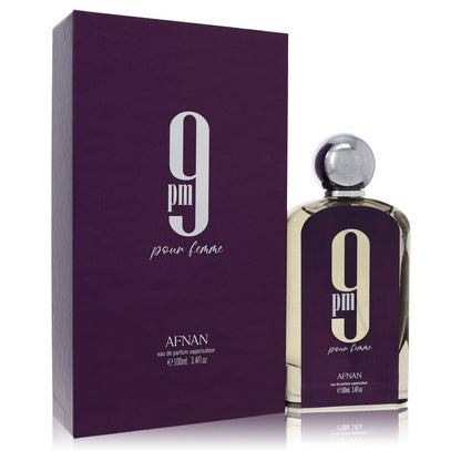 Afnan 9PM Pour Femme Eau de Parfum Floral Fruity 100mL bottle and box