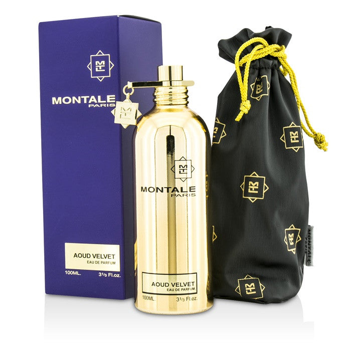 Montale Aoud Velvet Eau de Parfum 100mL bottle box and pouch