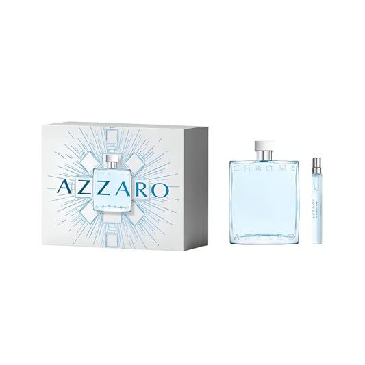 Azzaro Chrome Gift Set 50mL EDT + 75mL All Over Shampoo