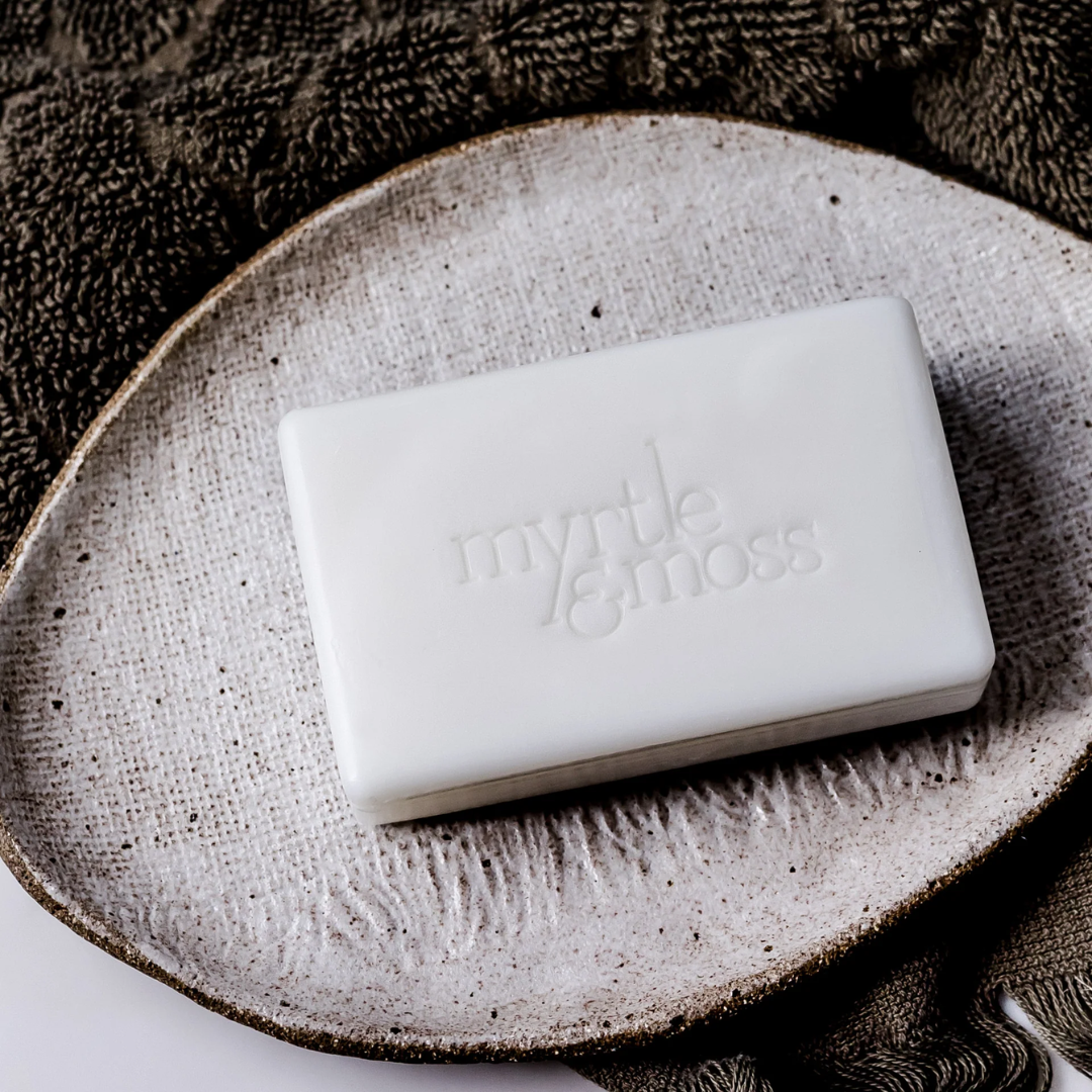 Myrtle & Moss Shea Butter Soap Rose Geranium, Grapefruit & Clary Sage 200g