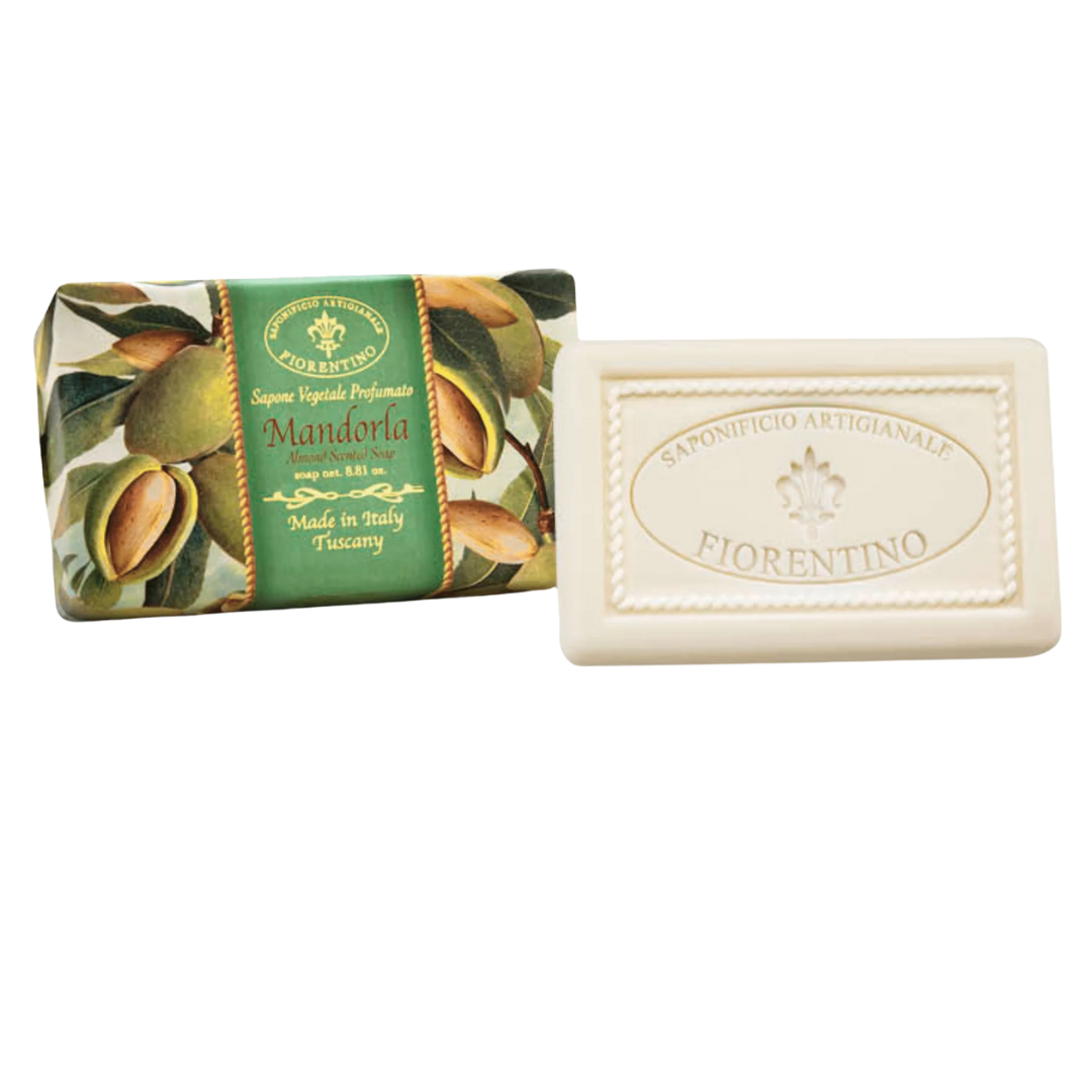 Bath Soap Bar - Saponificio Artigianale Fiorentino - Saponificio Artigianale Fiorentino Almond Bar Soap 6 x 250g - The Gift Company