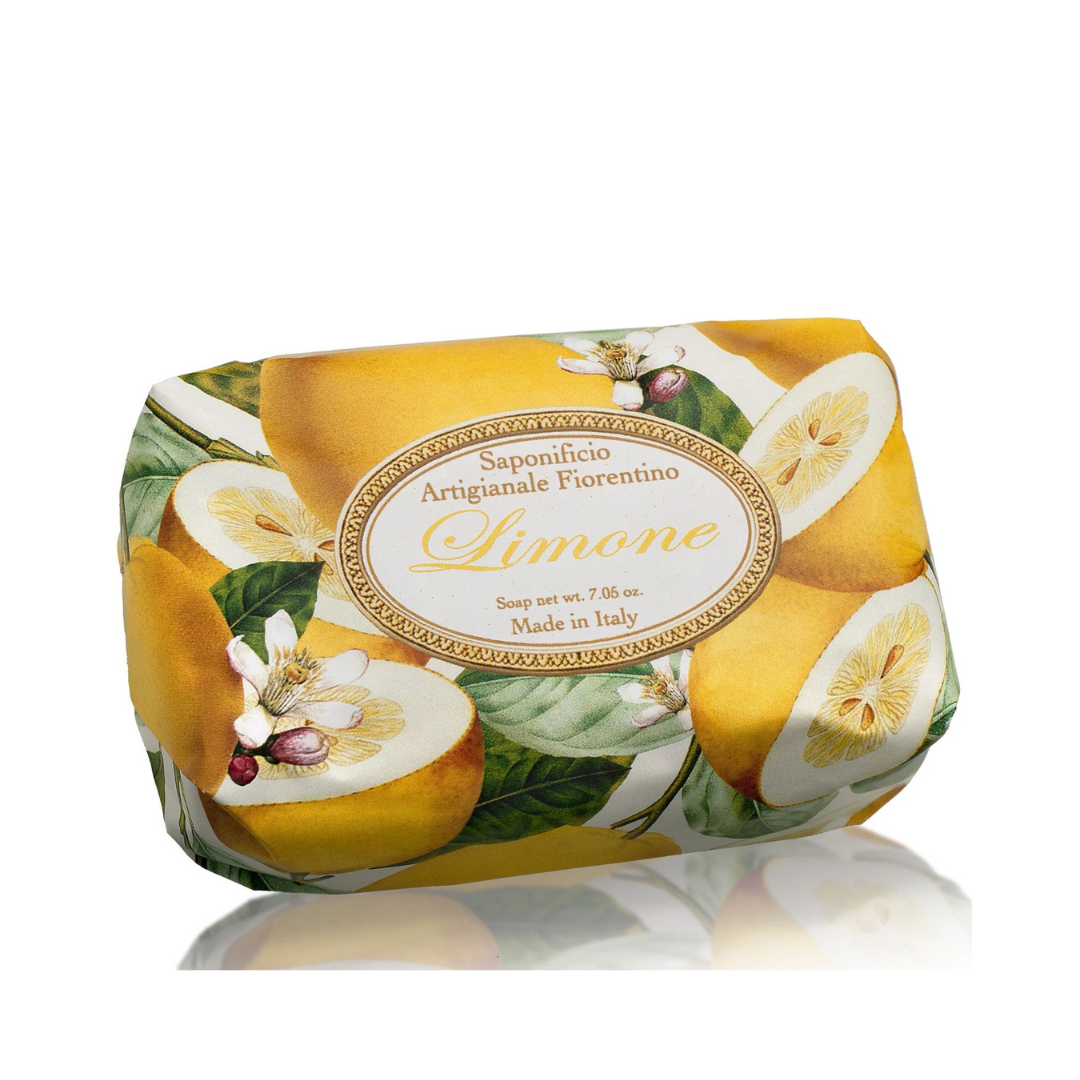 Bath Soap Bar - Saponificio Artigianale Fiorentino - Saponificio Artigianale Fiorentino Lemon Bar Soap Set of 12 x 200g - The Gift Company