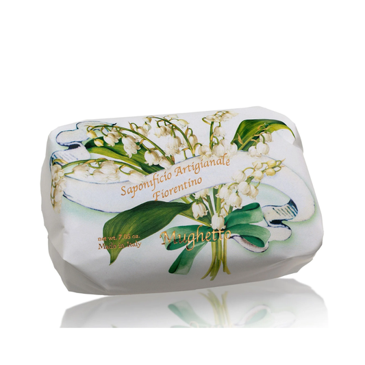 Bath Soap Bar - Saponificio Artigianale Fiorentino - Saponificio Artigianale Fiorentino Lily of the Valley Bar Soap Set of 12 x 200g - The Gift Company