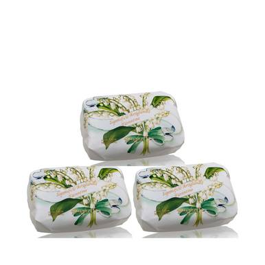 Saponificio Artigianale Fiorentino Lily of the Valley Bar Soap Set of 3 x 200g