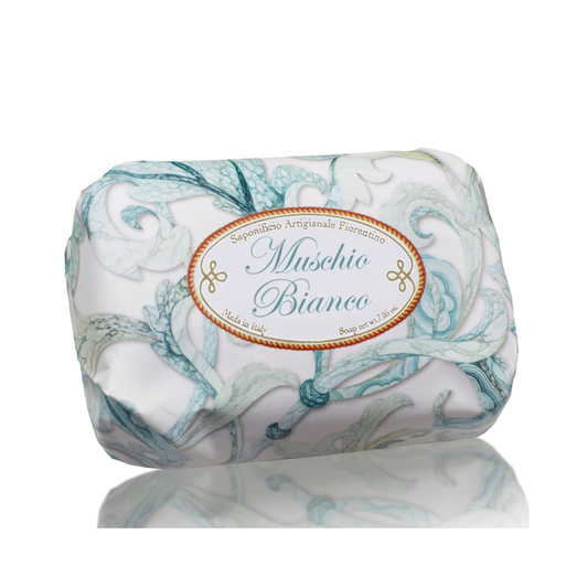 Bath Soap Bar - Saponificio Artigianale Fiorentino - Saponificio Artigianale Fiorentino White Musk Bar Soap Set of 12 x 200g - The Gift Company