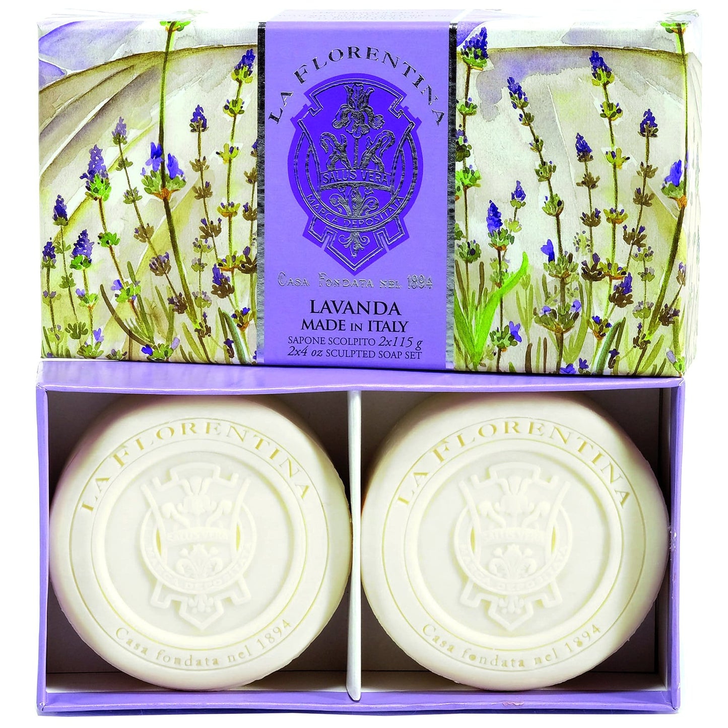 La Florentina Lavender 2 Round Soaps 115g product image