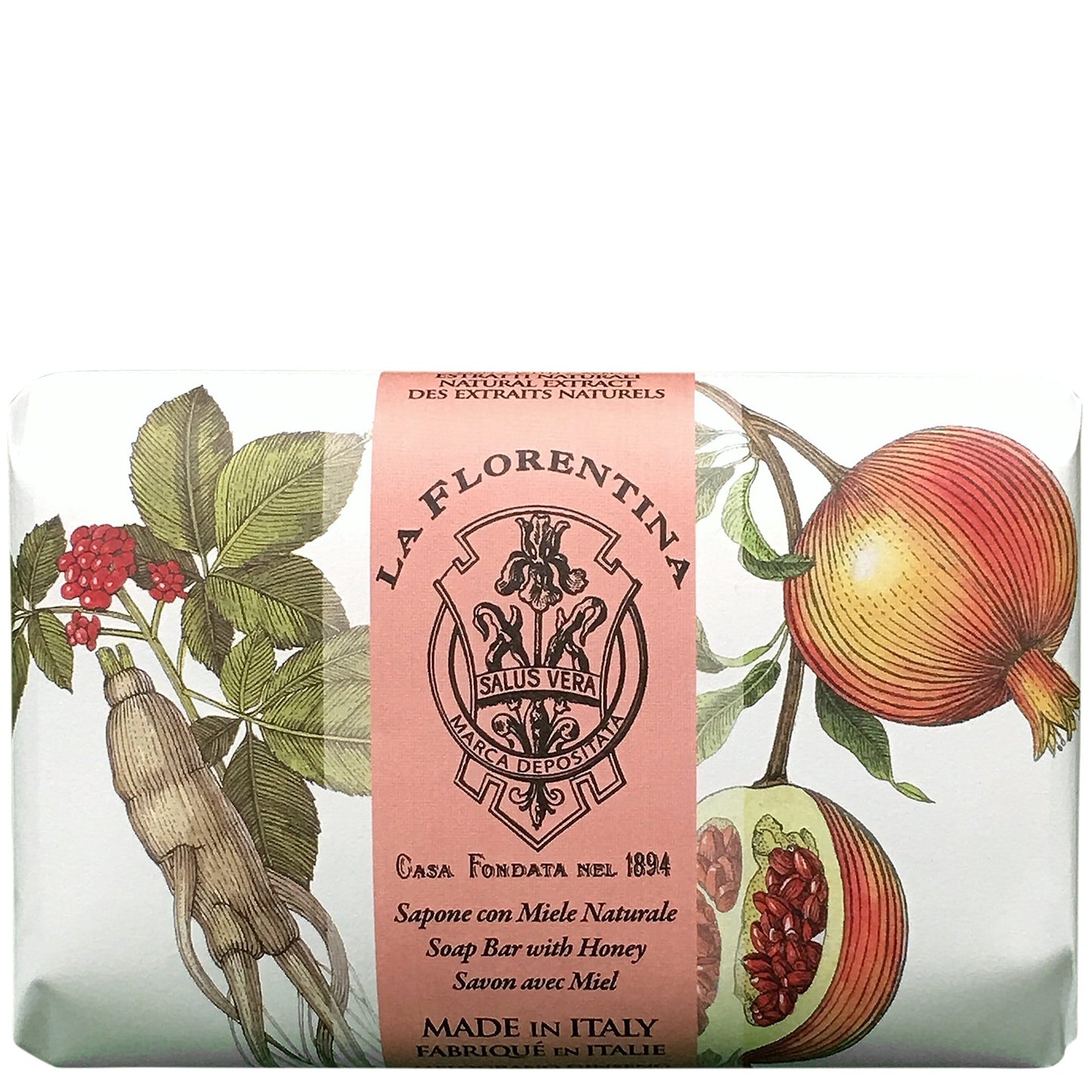 La Florentina Pomegranate & Ginseng Bar Soap 200g product image