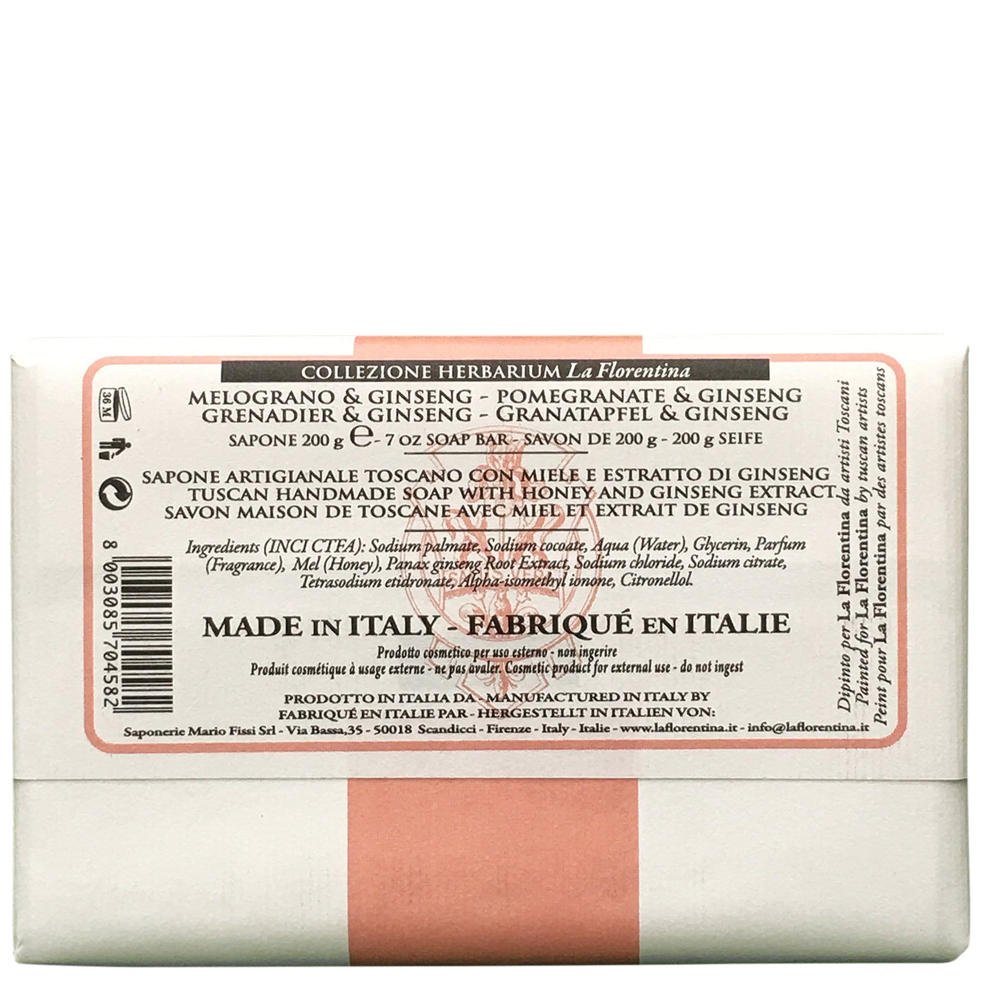 La Florentina Pomegranate & Ginseng Bar Soap 200g product image 2