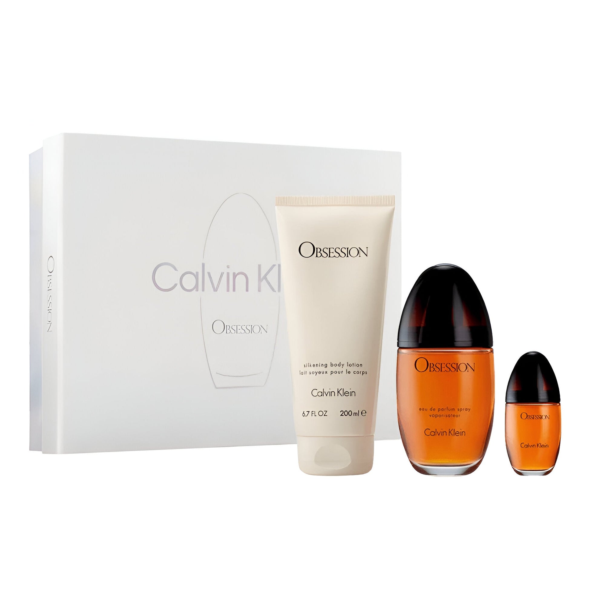 Calvin Klein Obsession Gift Set 100mL EDP + Body Lotion + Mini EDP