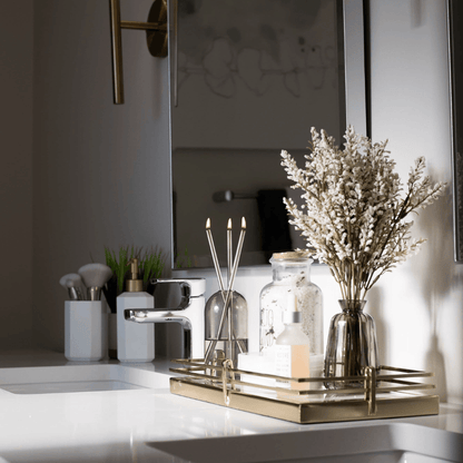 Candle - Everlasting Candle Co - Everlasting Candle Co Wylie Signature Set - Storm Vase & Silver Candle Sticks - The Perfume Company