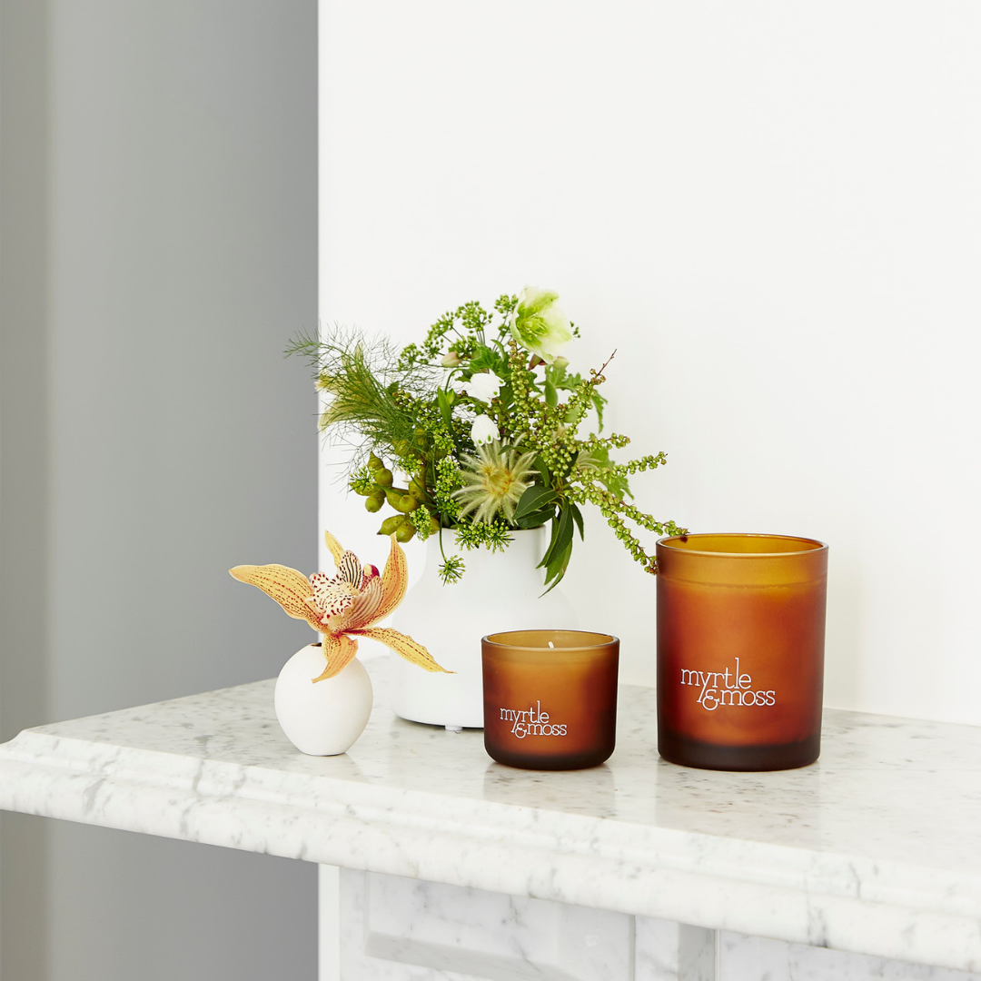 Myrtle & Moss Christmas Candle Sweet Orange, Nutmeg & Cinnamon 50 Hours