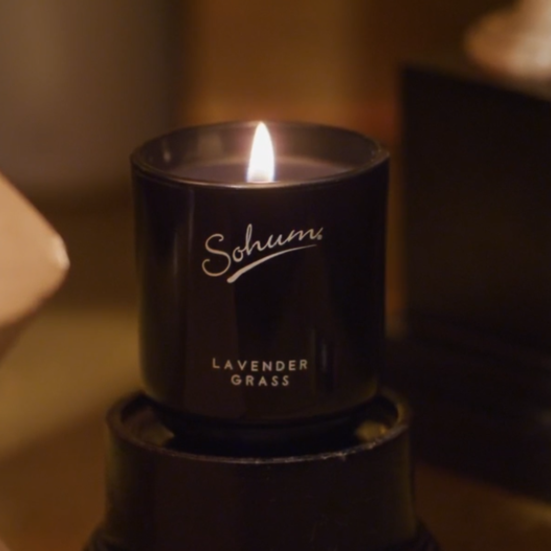 Candle - Sohum - Sohum Lavender Grass Signature Candle 420g - The Gift Company