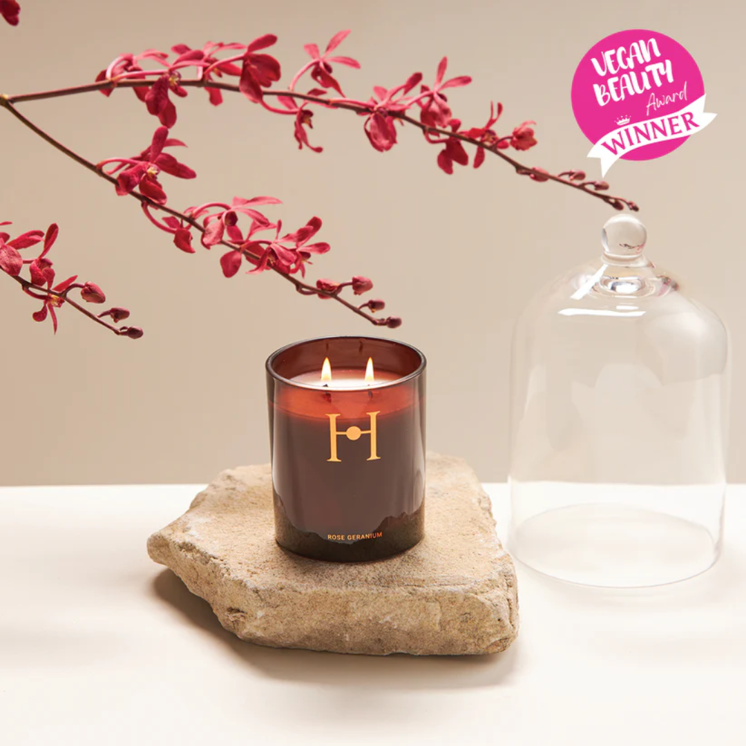 Candle - The Herbologist - The Herbologist Rose Geranium Candle 300g - The Gift Company