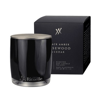Urban Rituelle Black Amber, Rosewood & Cedar Candle 400g