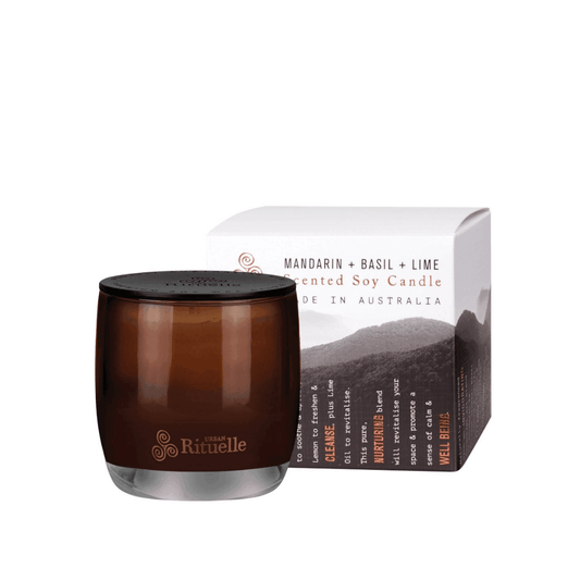 Urban Rituelle Mandarin, Basil & Lime Candle 140g - The Perfume Company