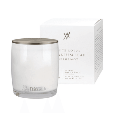 Urban Rituelle White Lotus, Geranium Leaf & Bergamot Candle 400g