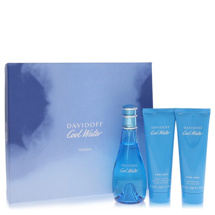 Davidoff Cool Water Woman Eau de Toilette Gift Set 100mL + 75mL Body Lotion + 75mL Shower Gel product image
