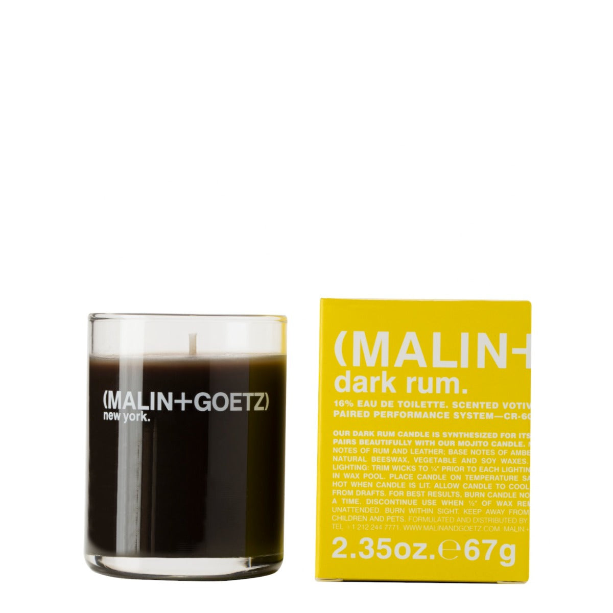 MALIN+GOETZ Dark Rum 67g votive candle official product image