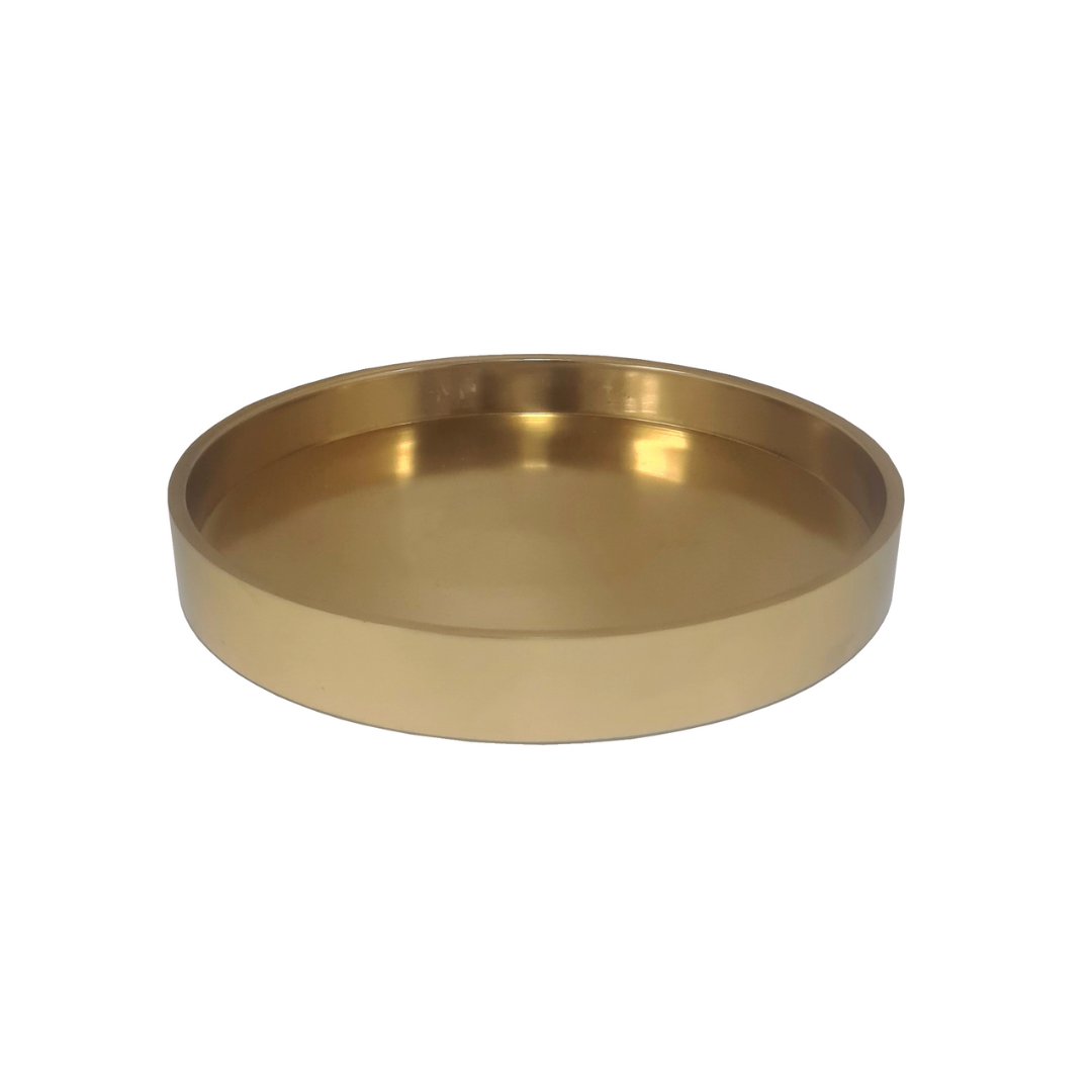 Decorative Trays - SANJULA - Sanjula Brushed Gold Finish Tray - The Gift Company