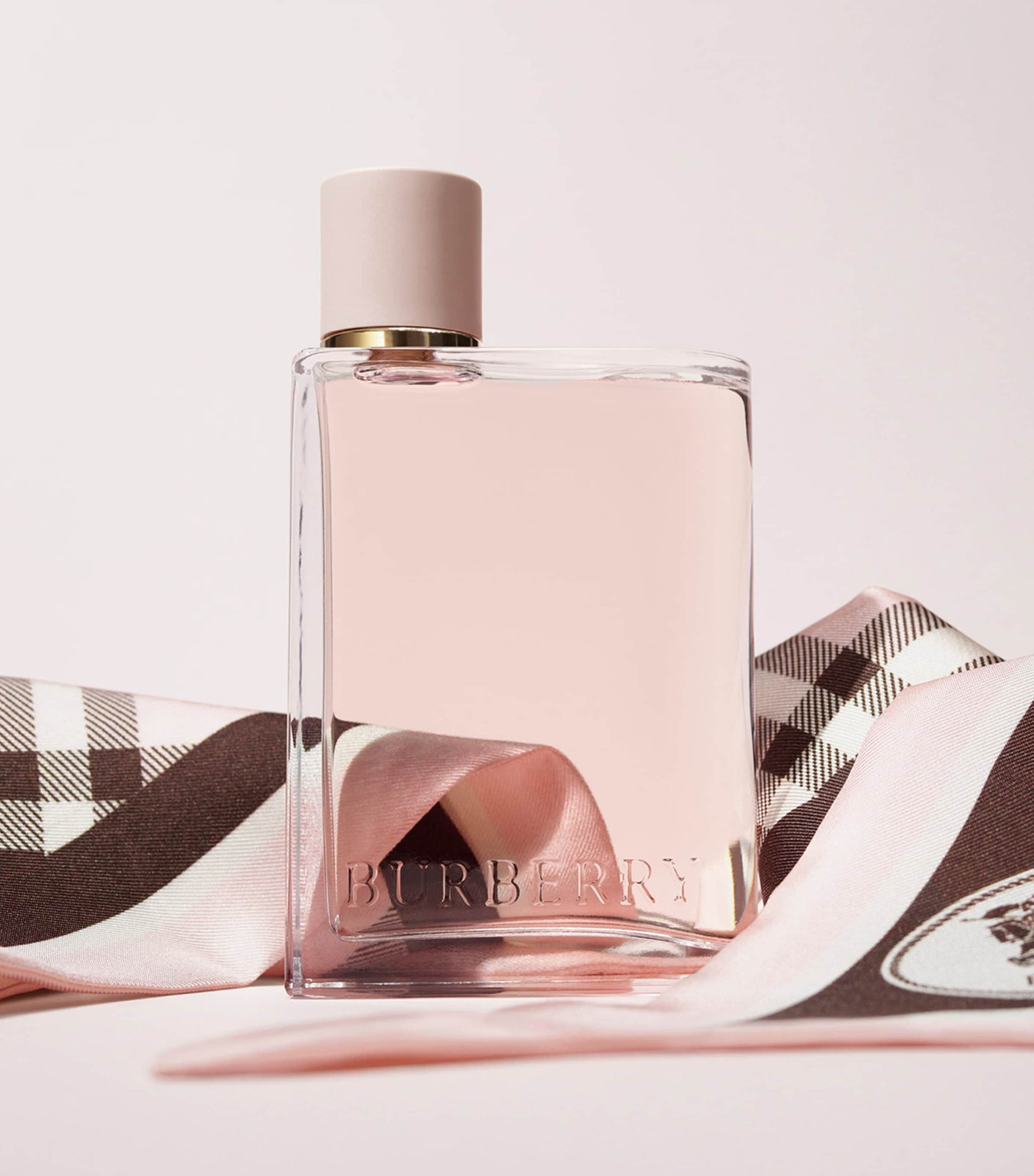Burberry Her Eau de Parfum styled with Burberry check