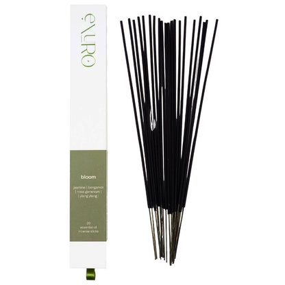 Exuro Bloom Incense Sticks 20 Pack - Rose Geranium, Bergamot & Jasmine