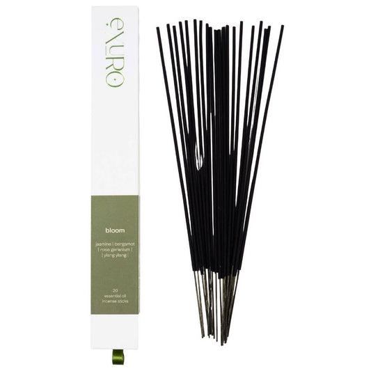 Exuro Bloom Incense Sticks 20 Pack - Rose Geranium, Bergamot & Jasmine