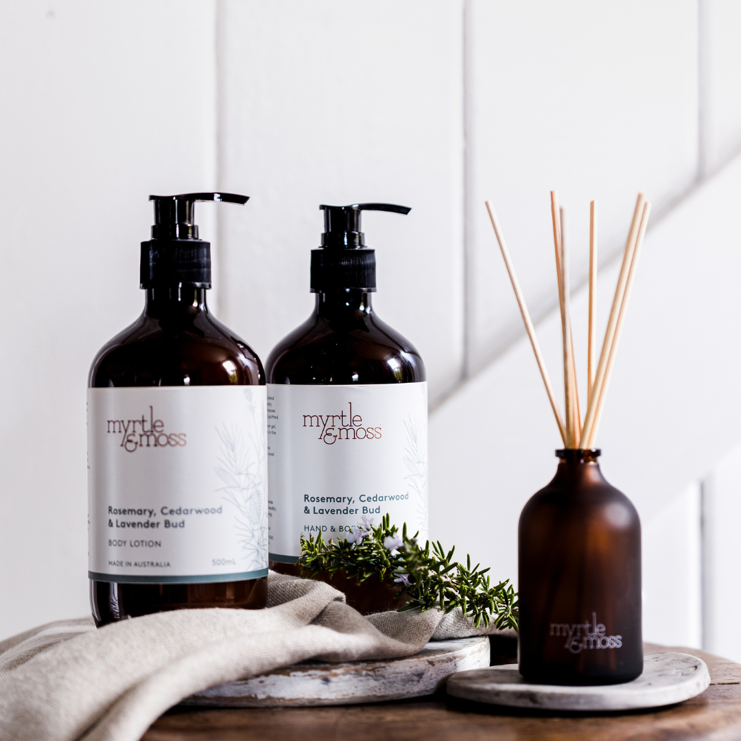 Myrtle & Moss Hand & Body Wash Rosemary, Cedarwood & Lavender Bud 500mL