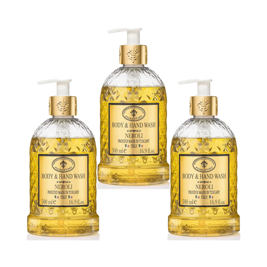 Hand & Body Wash - Saponificio Artigianale Fiorentino - Saponificio Artigianale Fiorentino Body & Hand Wash Neroli Set of 3 x 500ml - The Gift Company