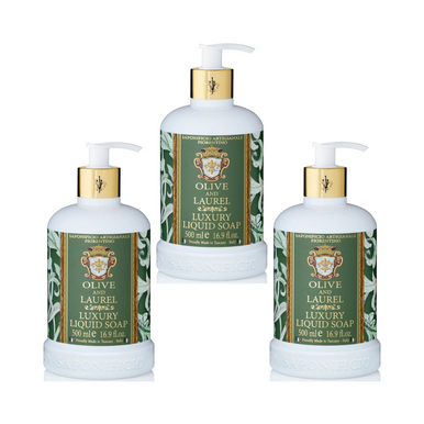 Saponificio Artigianale Fiorentino Olive & Laurel Hand Wash Set of 3 x 500mL