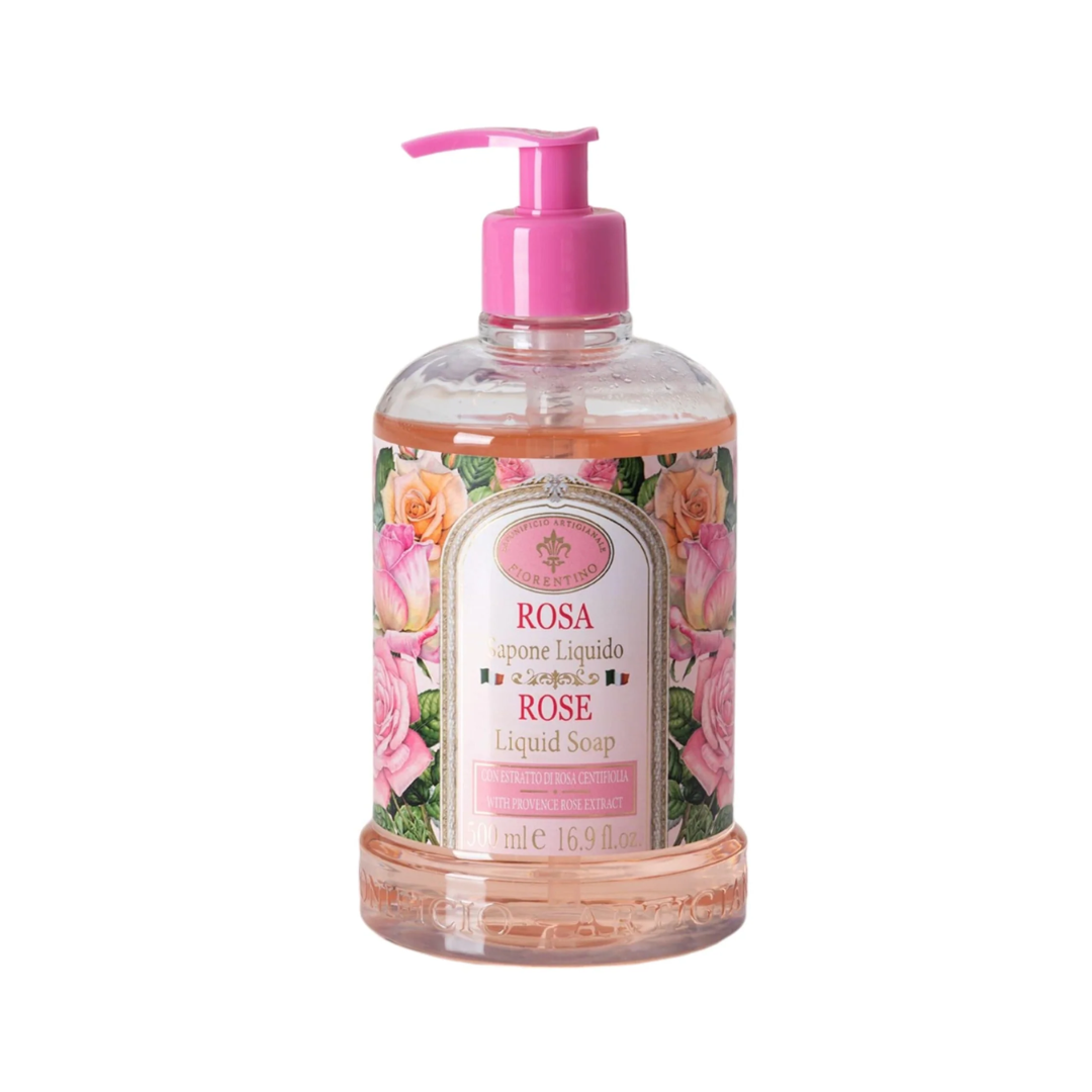 Hand Wash - Saponificio Artigianale Fiorentino - Saponificio Artigianale Fiorentino Rose Hand Wash 500ml - The Gift Company
