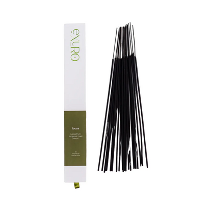 Exuro Focus Incense Sticks 20 Pack - Grapefruit, Lemon, Bergamot & Basil